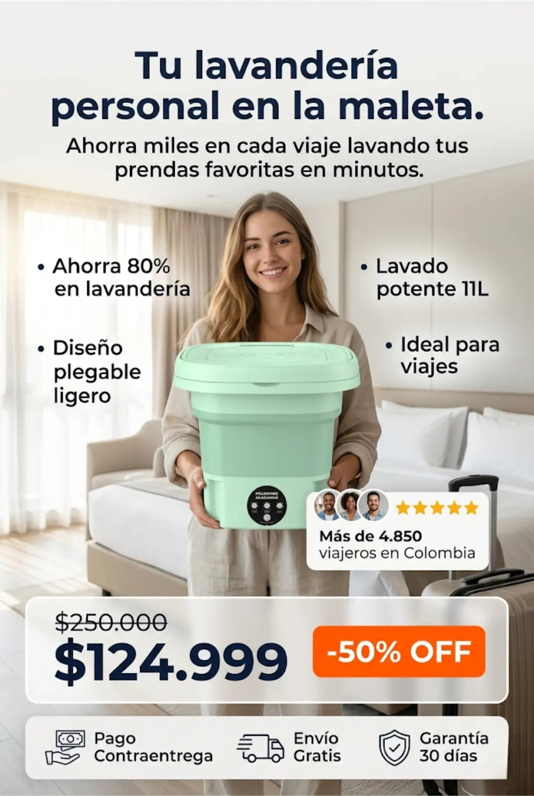 Mini Lavadora Plegable