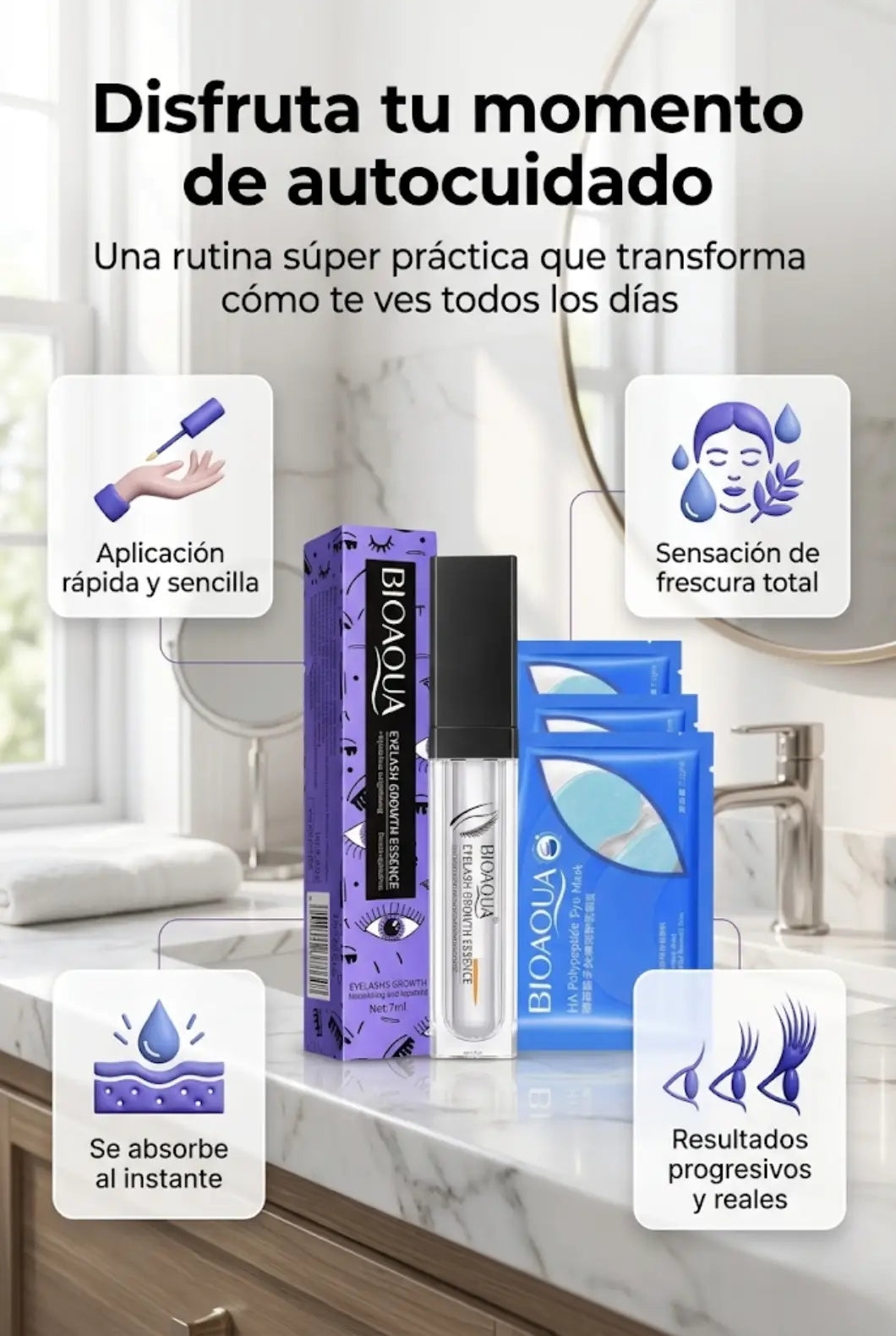 Serum para alargamiento de pestañas BIOAQUA