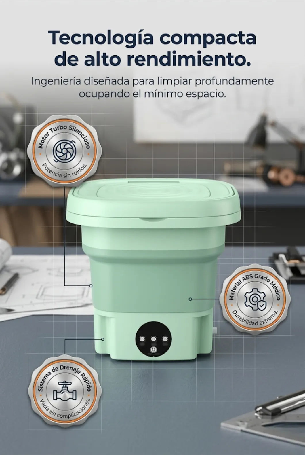 Mini Lavadora Plegable