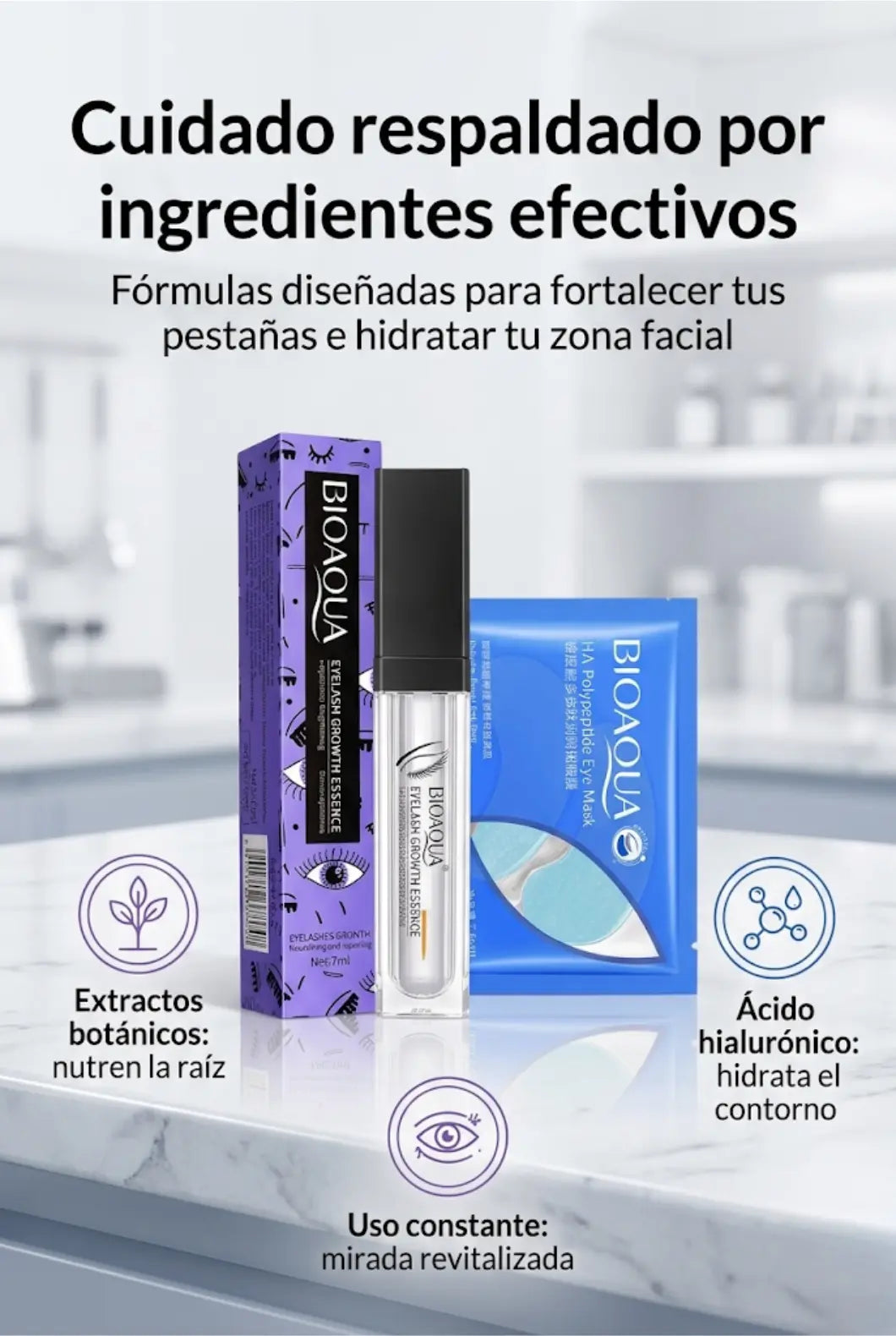 Serum para alargamiento de pestañas BIOAQUA