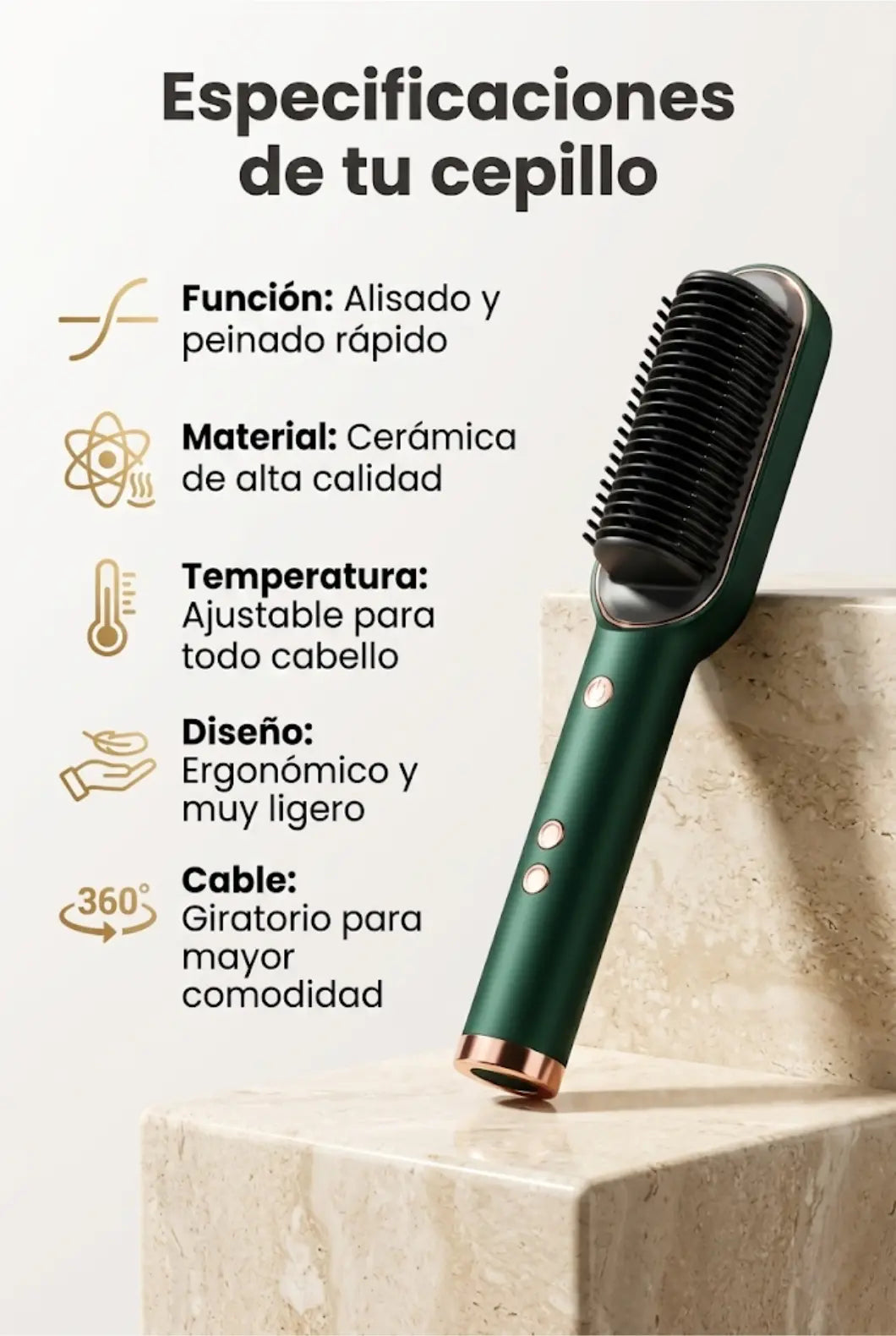 Cepillo Alisador 2 en 1