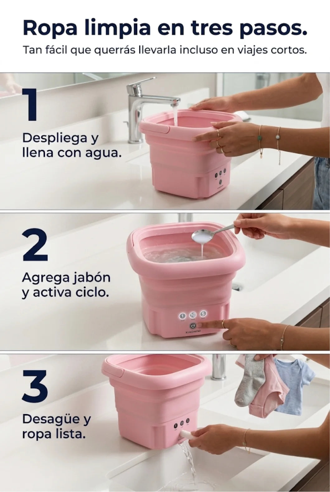 Mini Lavadora Plegable