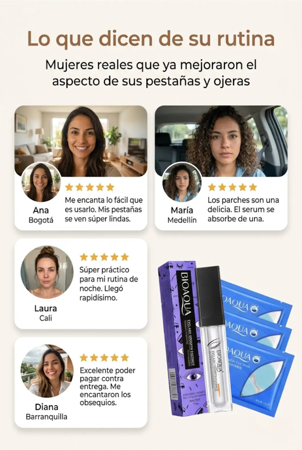 Serum para alargamiento de pestañas BIOAQUA